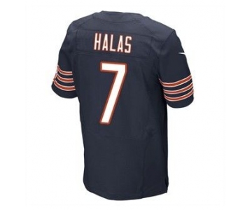 Men's Chicago Bears #7 George Halas Navy Blue Team Color Stitched NFL Nike Elite Jersey