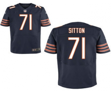 Men's Chicago Bears #71 Josh Sitton Navy Blue Team Color Stitched NFL Nike Elite Jersey