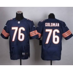 Men's Chicago Bears #76 Eddie Goldman Nike Navy Blue Elite Jersey