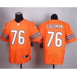 Men's Chicago Bears #76 Eddie Goldman Nike Orange Elite Jersey