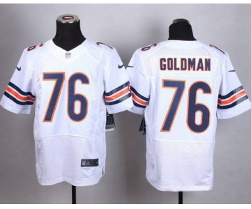 Men's Chicago Bears #76 Eddie Goldman Nike White Elite Jersey