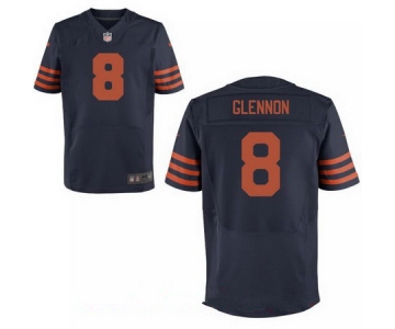 Men's Chicago Bears #8 Mike Glennon Blue With Orange Alternate Stitched NFL Nike Elite Jersey