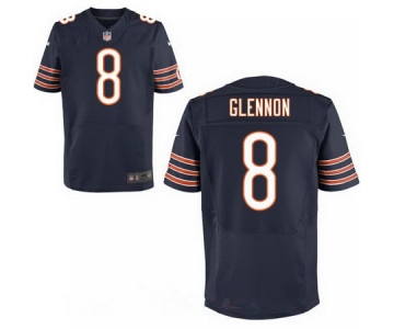 Men's Chicago Bears #8 Mike Glennon Navy Blue Team Color Stitched NFL Nike Elite Jersey