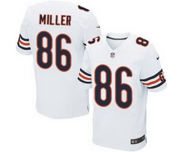 Men's Chicago Bears #86 Zach Miller White Road NFL Nike Elite Jersey