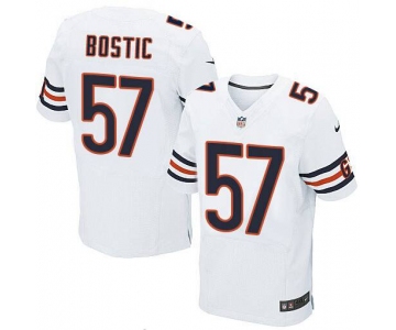 Men's Nike Chicago Bears #57 Jon Bostic Elite White NFL Jersey