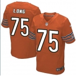 Men's Nike Chicago Bears #75 Kyle Long Elite Orange Alternate NFL Jersey