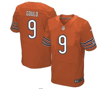 Men's Nike Chicago Bears #9 Robbie Gould Elite Orange Alternate NFL Jersey