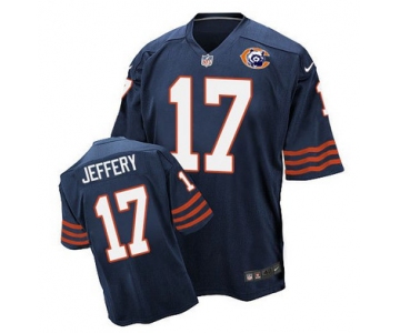 Nike Bears #17 Alshon Jeffery Navy Blue Throwback Men's Stitched NFL Elite Jersey