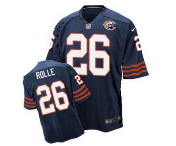 Nike Bears #26 Antrel Rolle Navy Blue Throwback Men's Stitched NFL Elite Jersey