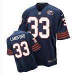 Nike Bears #33 Jeremy Langford Navy Blue Throwback Men's Stitched NFL Elite Jersey