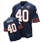 Nike Bears #40 Gale Sayers Navy Blue Throwback Men's Stitched NFL Elite Jersey