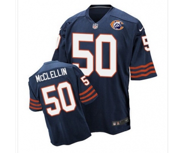 Nike Bears #50 Shea McClellin Navy Blue Throwback Men's Stitched NFL Elite Jersey