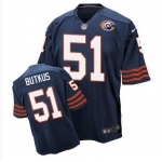 Nike Bears #51 Dick Butkus Navy Blue Throwback Men's Stitched NFL Elite Jersey