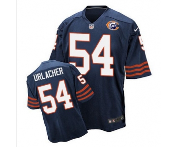 Nike Bears #54 Brian Urlacher Navy Blue Throwback Men's Stitched NFL Elite Jersey