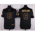 Nike Bears #6 Jay Cutler Black Men's Stitched NFL Elite Pro Line Gold Collection Jersey