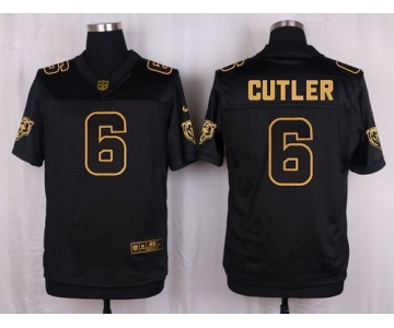 Nike Bears #6 Jay Cutler Black Men's Stitched NFL Elite Pro Line Gold Collection Jersey