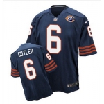 Nike Bears #6 Jay Cutler Navy Blue Throwback Men's Stitched NFL Elite Jersey