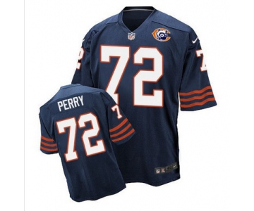 Nike Bears #72 William Perry Navy Blue Throwback Men's Stitched NFL Elite Jersey