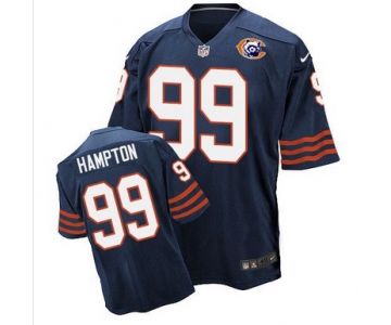 Nike Bears #99 Dan Hampton Navy Blue Throwback Men's Stitched NFL Elite Jersey