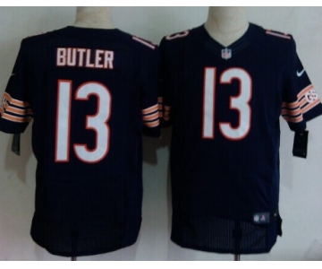 Nike Chicago Bears #13 Drew Butler Blue Elite Jersey