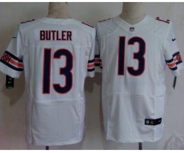 Nike Chicago Bears #13 Drew Butler White Elite Jersey