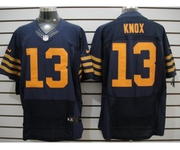 Nike Chicago Bears #13 Johnny Knox Blue With Orange Elite Jersey