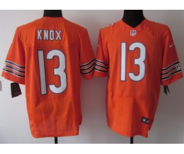 Nike Chicago Bears #13 Johnny Knox Orange Elite Jersey