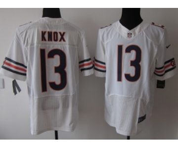 Nike Chicago Bears #13 Johnny Knox White Elite Jersey