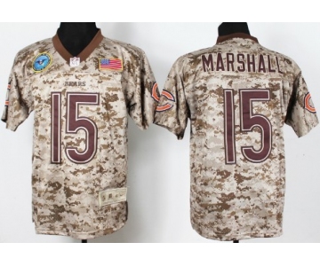 Nike Chicago Bears #15 Brandon Marshall 2013 USMC Camo Elite Jersey