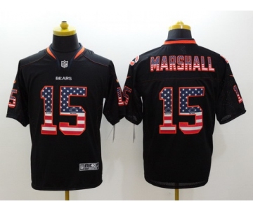 Nike Chicago Bears #15 Brandon Marshall 2014 USA Flag Fashion Black Elite Jersey