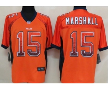 Nike Chicago Bears #15 Brandon Marshall Drift Fashion Orange Elite Jersey