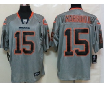 Nike Chicago Bears #15 Brandon Marshall Lights Out Gray Elite Jersey