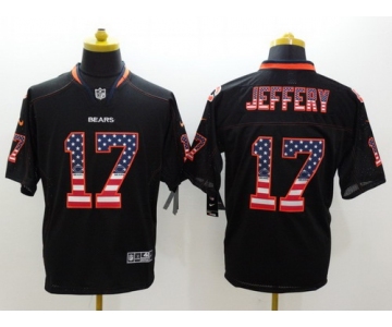 Nike Chicago Bears #17 Alshon Jeffery 2014 USA Flag Fashion Black Elite Jersey