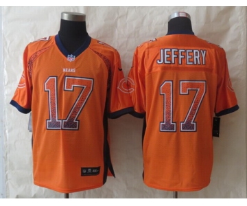 Nike Chicago Bears #17 Alshon Jeffery Drift Fashion Orange Elite Jersey