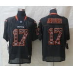 Nike Chicago Bears #17 Alshon Jeffery Lights Out Black Ornamented Elite Jersey