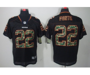 Nike Chicago Bears #22 Matt Forte Black With Camo Elite Jersey