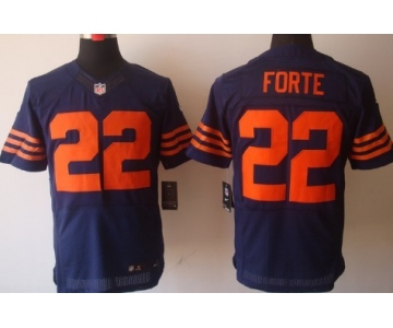 Nike Chicago Bears #22 Matt Forte Blue With Orange Elite Jersey