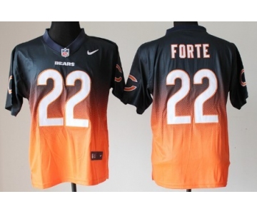 Nike Chicago Bears #22 Matt Forte Blue/Orange Fadeaway Elite Jersey