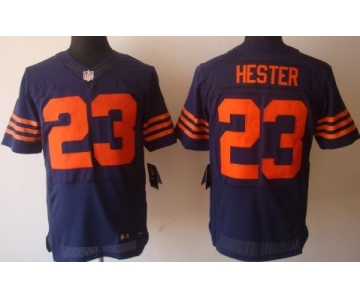 Nike Chicago Bears #23 Devin Hester Blue With Orange Elite Jersey