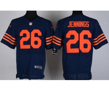 Nike Chicago Bears #26 Tim Jennings Blue With Orange Elite Jersey