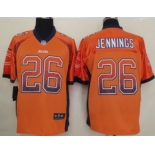 Nike Chicago Bears #26 Tim Jennings Drift Fashion Orange Elite Jersey