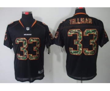 Nike Chicago Bears #33 Charles Tillman Black With Camo Elite Jersey