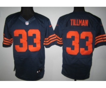 Nike Chicago Bears #33 Charles Tillman Blue With Orange Elite Jersey