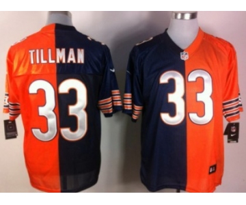 Nike Chicago Bears #33 Charles Tillman Blue/Orange Two Tone Elite Jersey