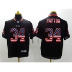 Nike Chicago Bears #34 Walter Payton 2014 USA Flag Fashion Black Elite Jersey