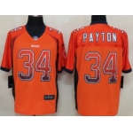 Nike Chicago Bears #34 Walter Payton Drift Fashion Orange Elite Jersey