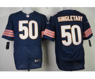 Nike Chicago Bears #50 Mike Singletary Blue Elite Jersey