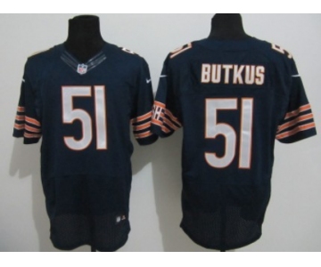 Nike Chicago Bears #51 Dick Butkus Blue Elite Jersey