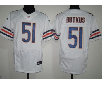 Nike Chicago Bears #51 Dick Butkus White Elite Jersey