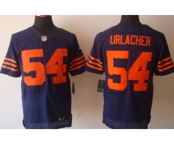 Nike Chicago Bears #54 Brian Urlacher Blue With Orange Elite Jersey